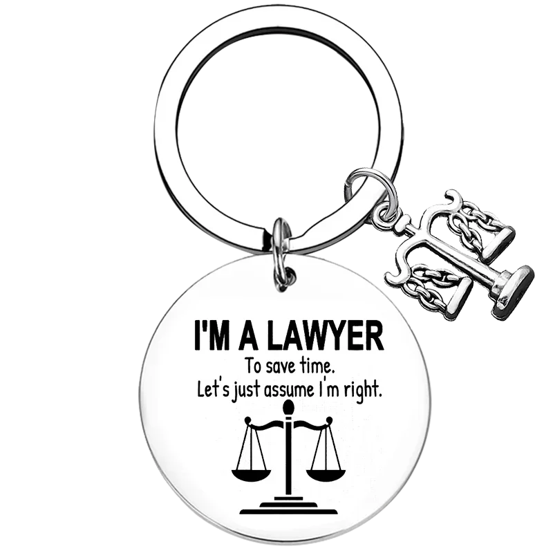 New Lawyer Key Chain Ring Law School Gifts Lawyer Graduation Gift keychains pendant Law Student Gift