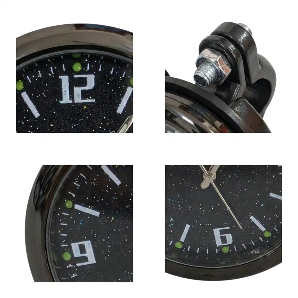 For Daily Commuting 25mm Handlebar Mount Clock Round Handlebar Mount Clock Lightweight Plastic Base No Wiring Required