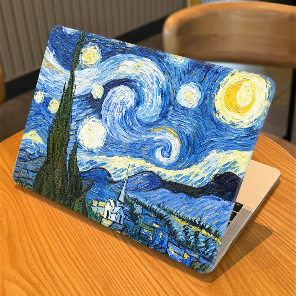Laptop-Hülle für MacBook Air 15 M4 2025 Hülle M3 Air 15,3 13,6 Hartschale für MacBook Pro 13 14 16 M1 M2 M3 Ölgemälde-Druck Schutzhülle
