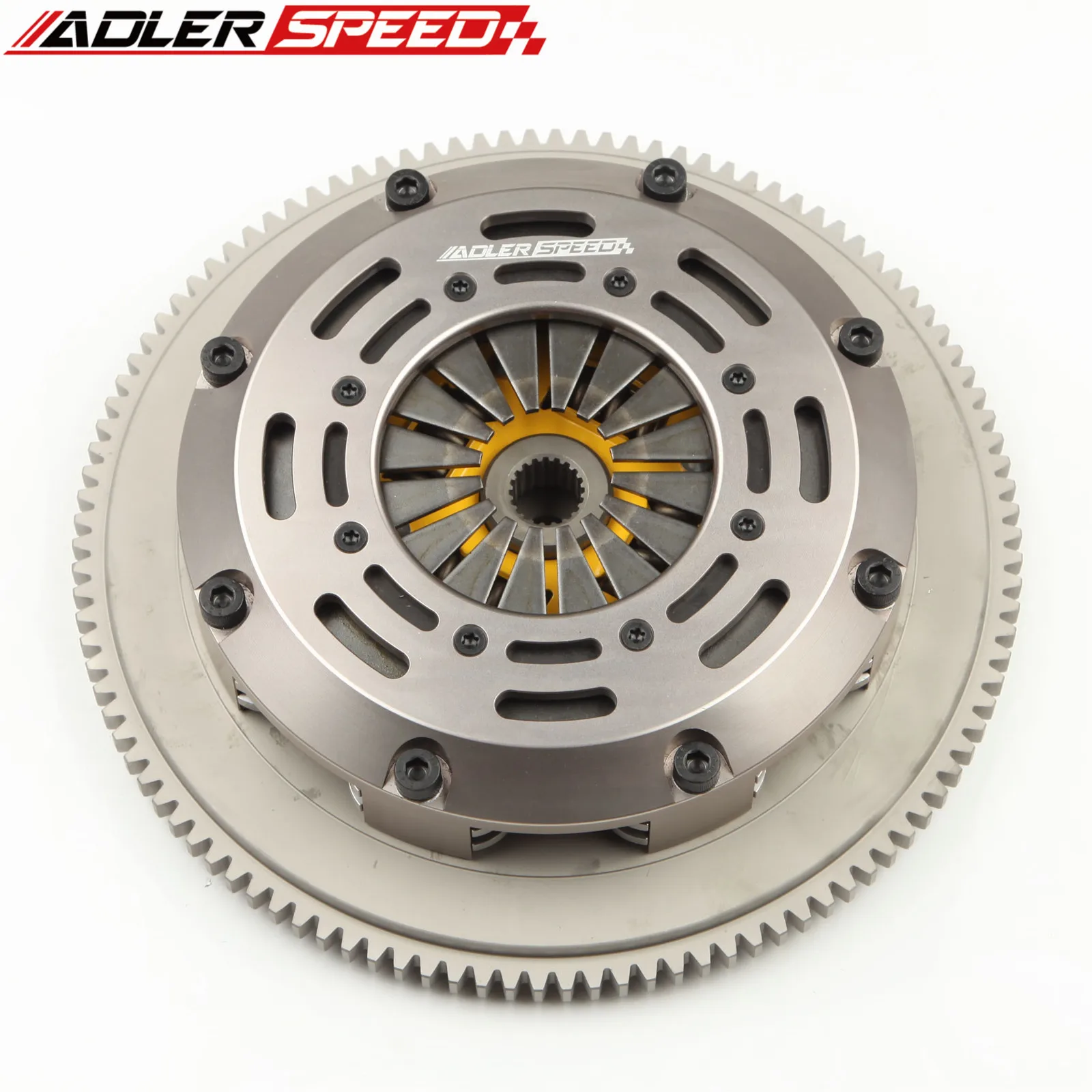 ADLERSPEED RACING & STREET CLUTCH TWIN DISC FOR 93-99 ECLIPSE TALON GST TSI FWD 7 Bolt Crank Standard WT