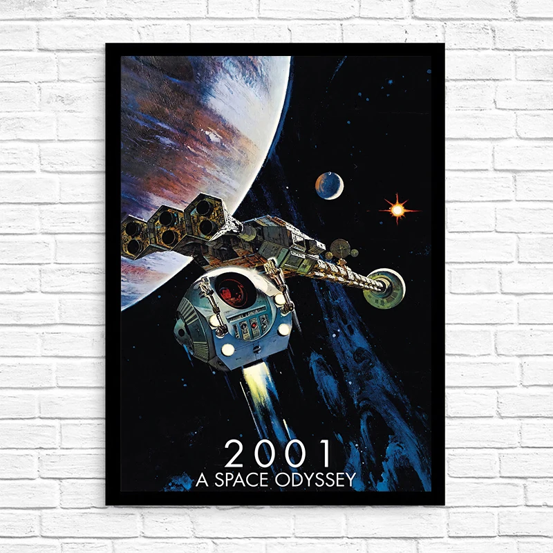 2001 A Space Odyssey Poster Movie Canvas Painting Stanley Kubrick Sci-fi Film Wall Art Pictures Print Bar Living Room Home Decor