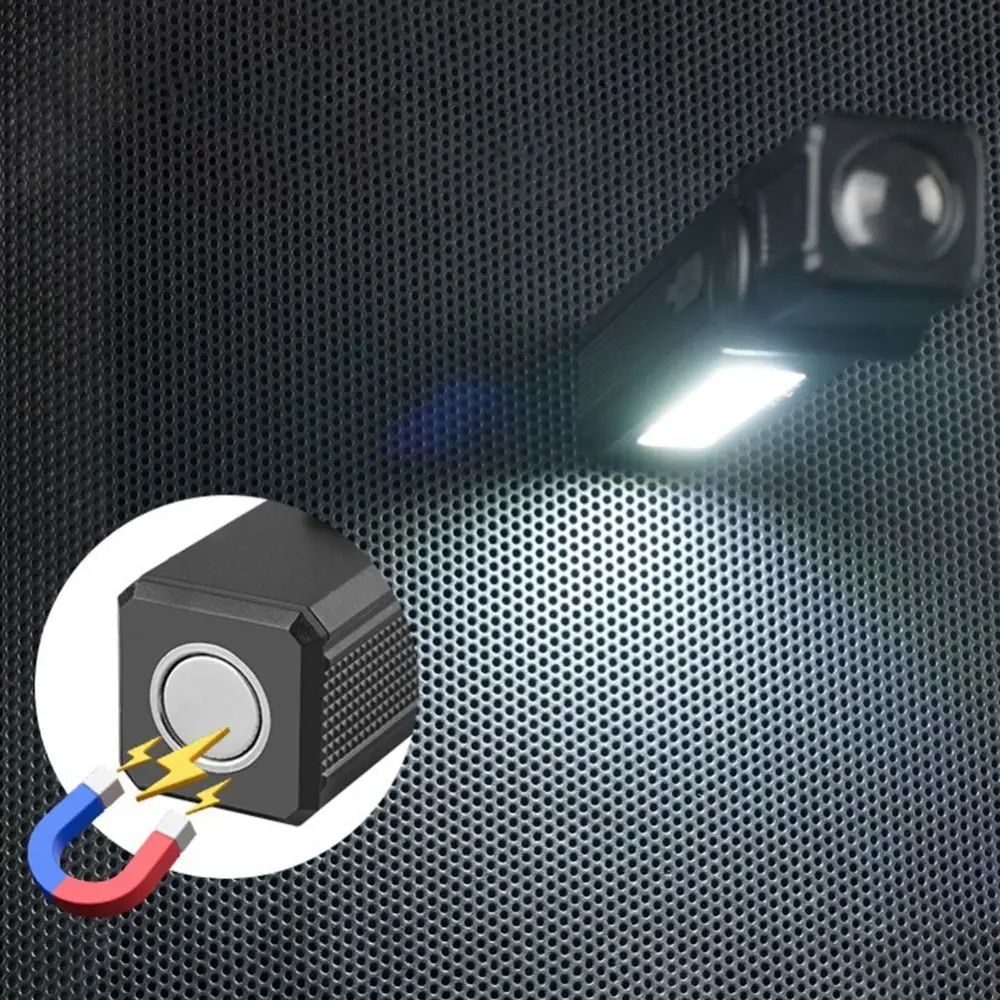 USB Rechargeable COB LED Work Light Magnetic 120° Rotatable Emergency Light Portable Folding Flashlight Camping Fishing Walking