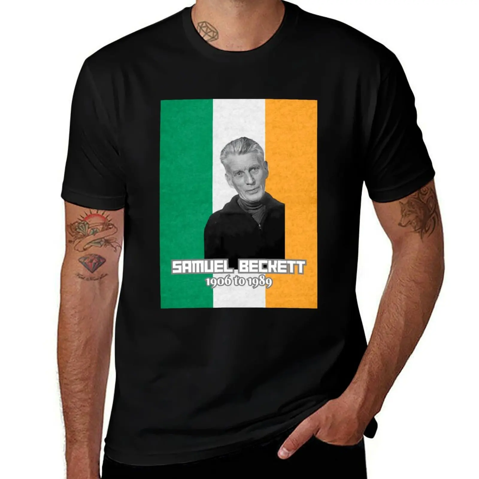 

Samuel Beckett Famous Irish Novalist T-Shirt Casual All Match Tee Shirt for Men