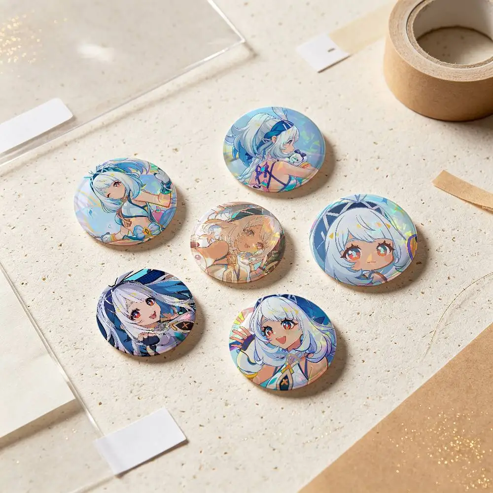 Mualani Genshin Impact Badges Button Round Creative Pin Brooch Badge Bag Decor Accessories Fans Collect Friends Gifts