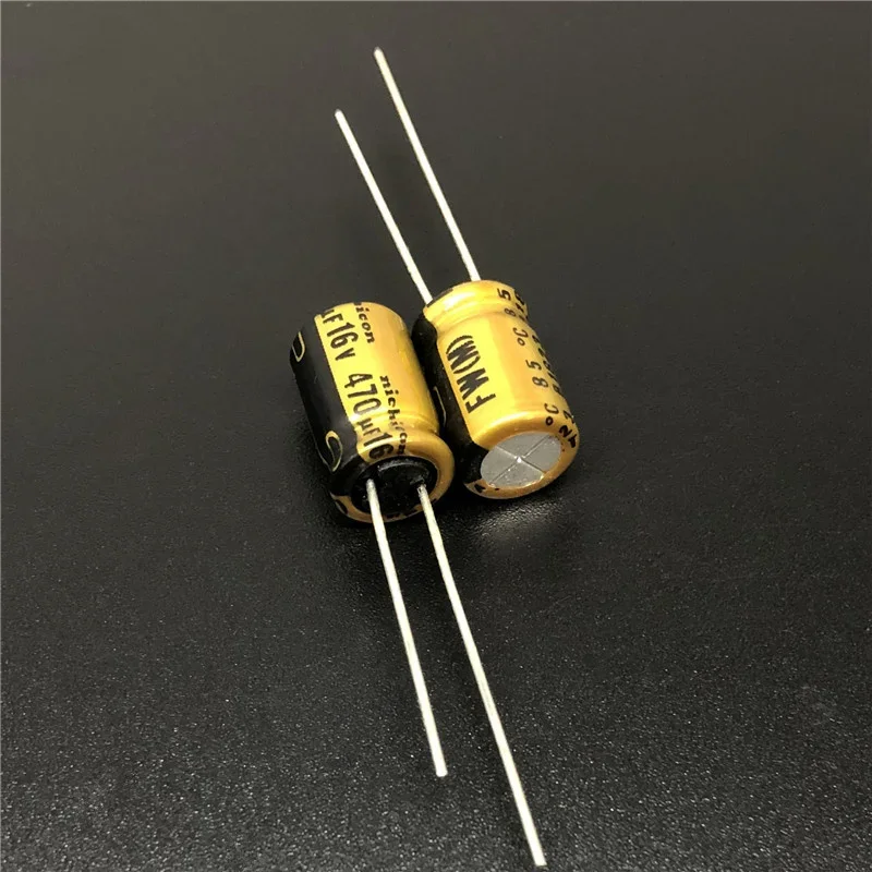 10Pcs/100Pcs 470 UF 16V Nichicon FW Series 8X11.5 Mm 16V470uF HI FI Audio Kapasitor