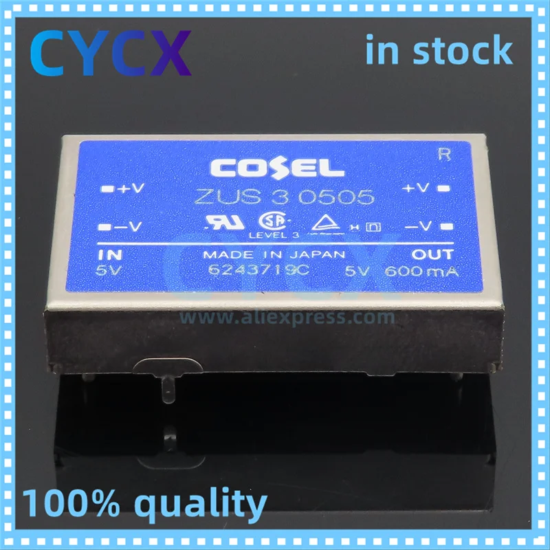 

ZUS30505 DC-DC 5V to 5V 600MA 3W COSEL Isolated power module Quality Assurance