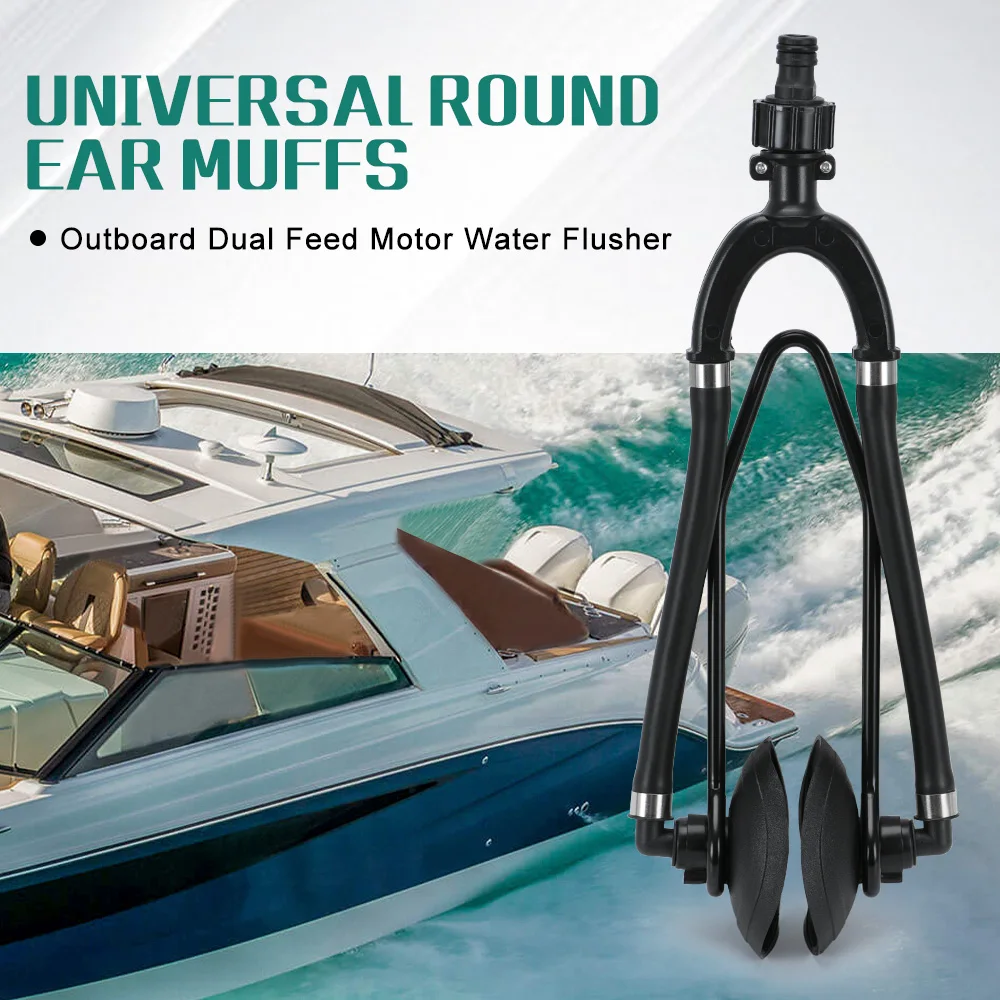 Universal Outboard Flush Away Sand Salt Dual Feed Motor Water Flusher Ear Muff Cups Suitable For Marine Boat Accessories