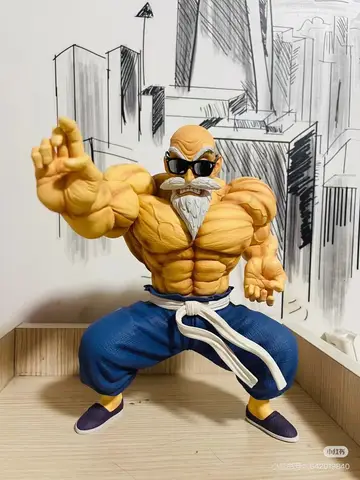 New Anime Dragon Ball Figure Master Roshi Action Figure Muscle Strengthening Form Toys Gifts PVC Model Collectible Ornament