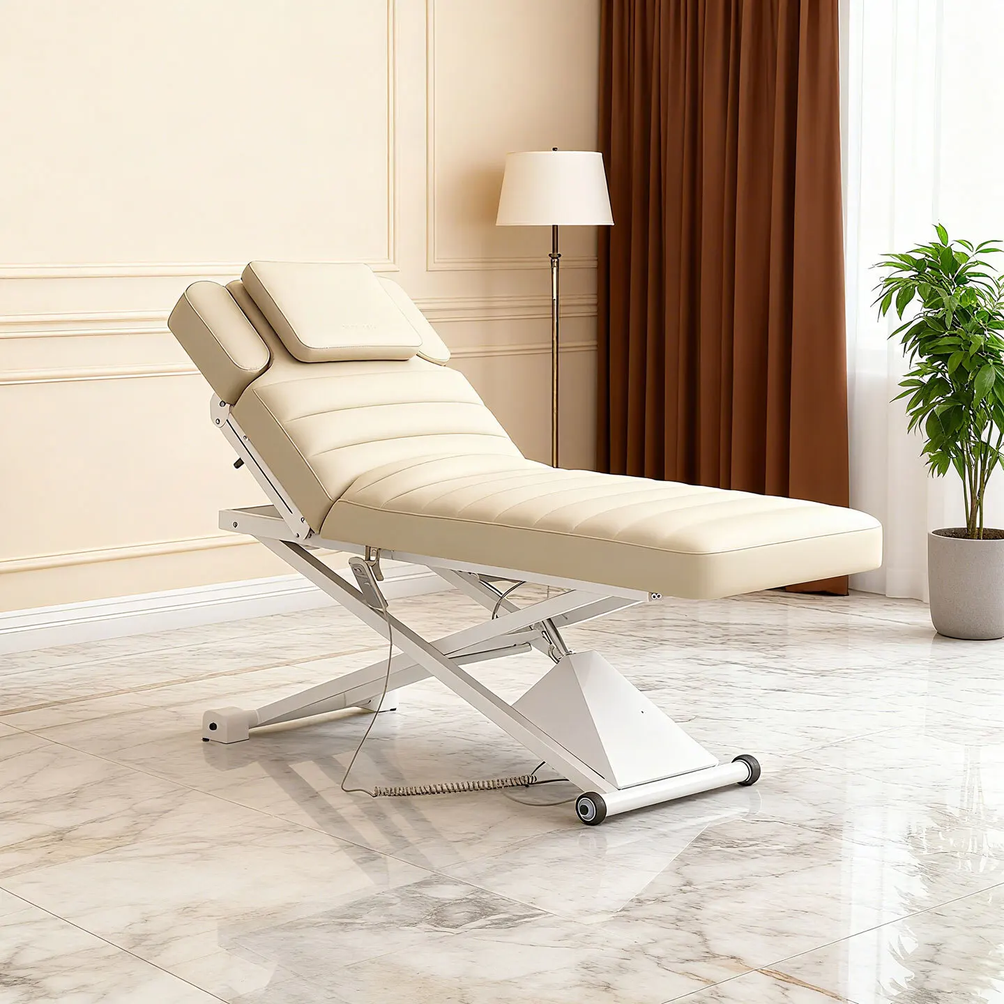 Electric beauty bed, up and down massage bed for beauty salons