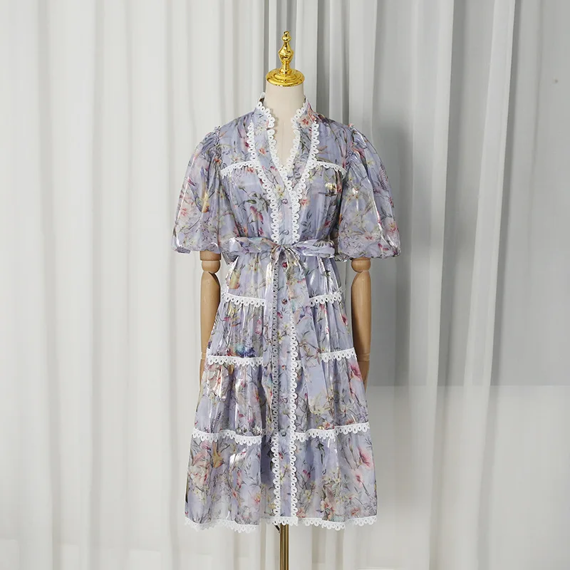 ZAMOR ชุดเดรสชาสไตล์วินเทจลายด - French Vintage Floral Midi Dress บทวิจารณ์และราคา