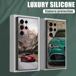 A-AlfaeS Sport Car R-RomeoS-S Phone Case For Samsung S25,S24,S21,S22,S23,S30,Ultra,S20,Plus,Fe,Lite,Note,10 Black Soft Shell