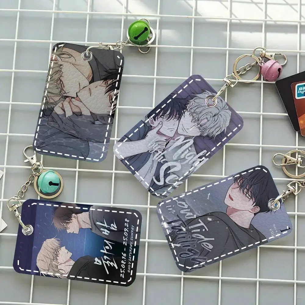 

1 шт. Кожаный брелок-картхолдер для карт доступа и ключей, дизайн «Комикс: Low Tide In T-Twilights»