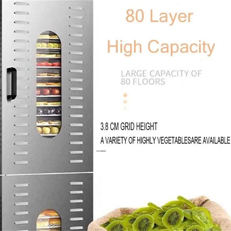 

80 Layer Dryer Fruit Machine Dehydration Machine Household Commercial Dried Fruit Machine Vegetables Pet Snacks Dryer Home