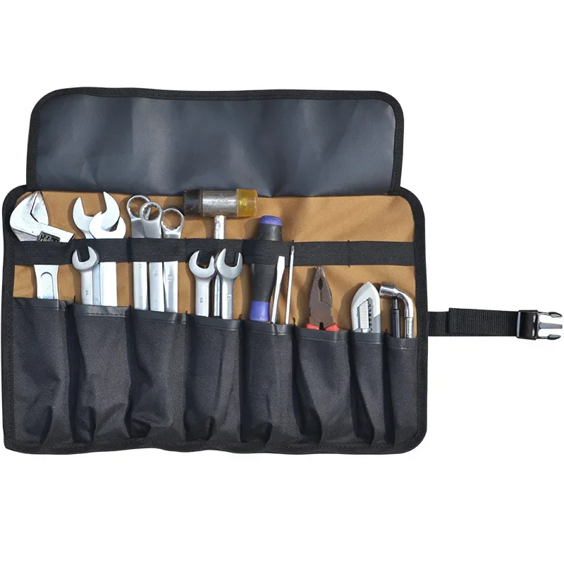 Oxford Cloth Roll Portable Pouch Bag Wrench Tool Foldable Spanner Hammer Camping Pocket Tool Creative Storage Bag Toolkit