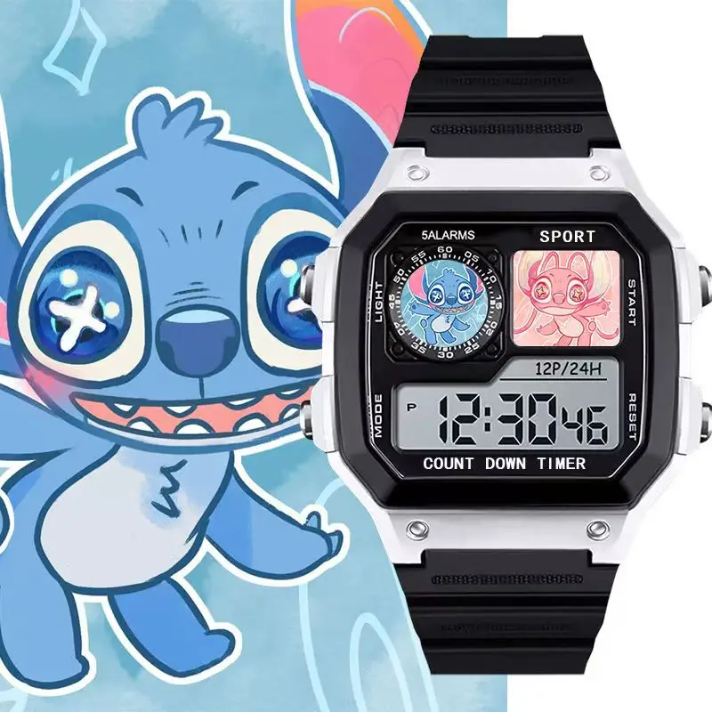 Cartoon Stitch Children's Watch Interstellar Baby Children's Night Light Watch Fashion Versatile Watch Creative Gift