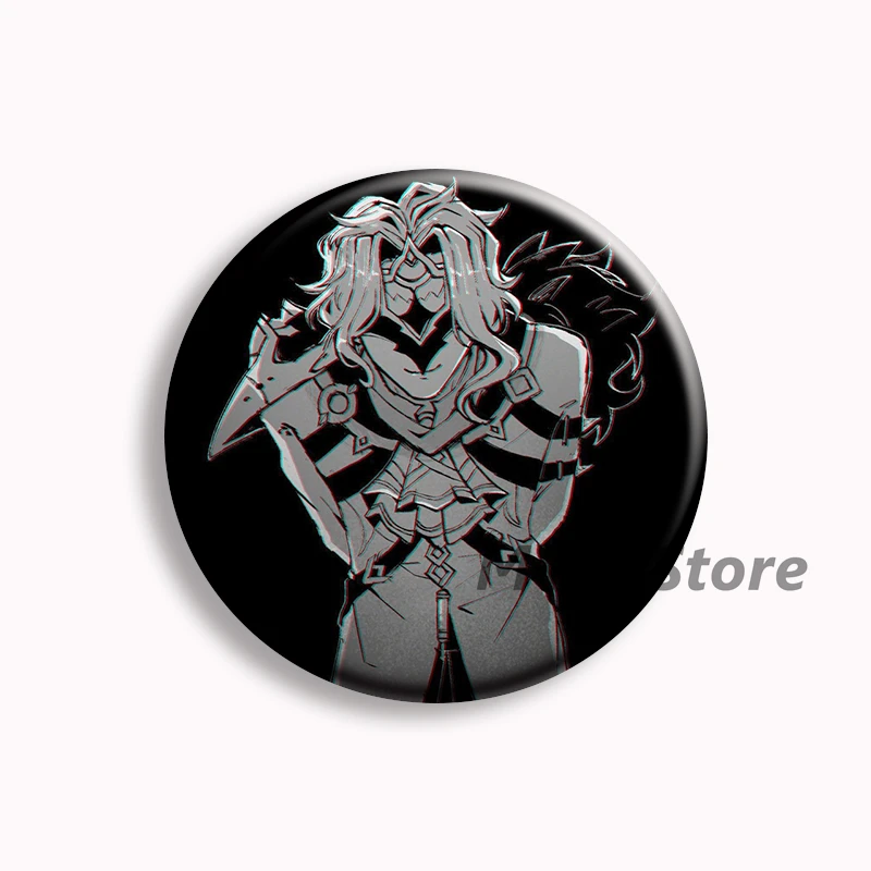 Game Anime Genshin Impact Dottore Soft Button Pin Funny Meme Brooches Badge Bag Decor Accessories Fans Gamer Collect Gifts