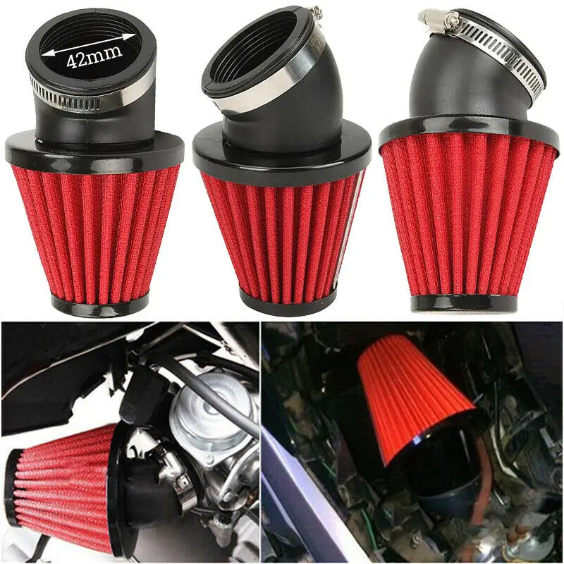Air Filter Cleaner 42mm 45 Degree Motercycle For Yamaha PW80 Carb Part Kawasaki Suzuki Part