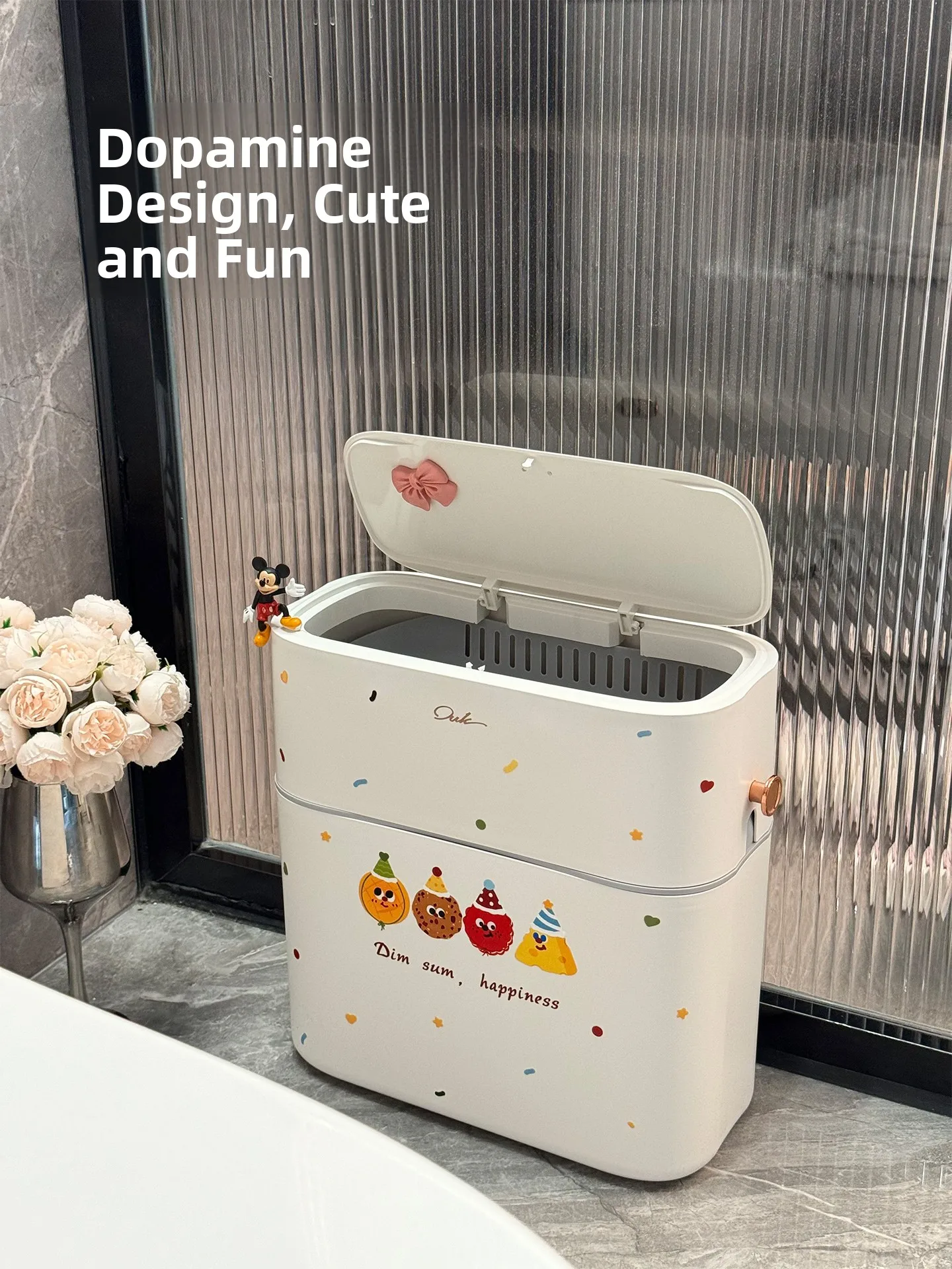 

Silver Ease Bathroom High Aesthetic Value Home Use 2025 New Model Toilet Bathroom Special Bucket Kitchen Trash Can Sanitary B...