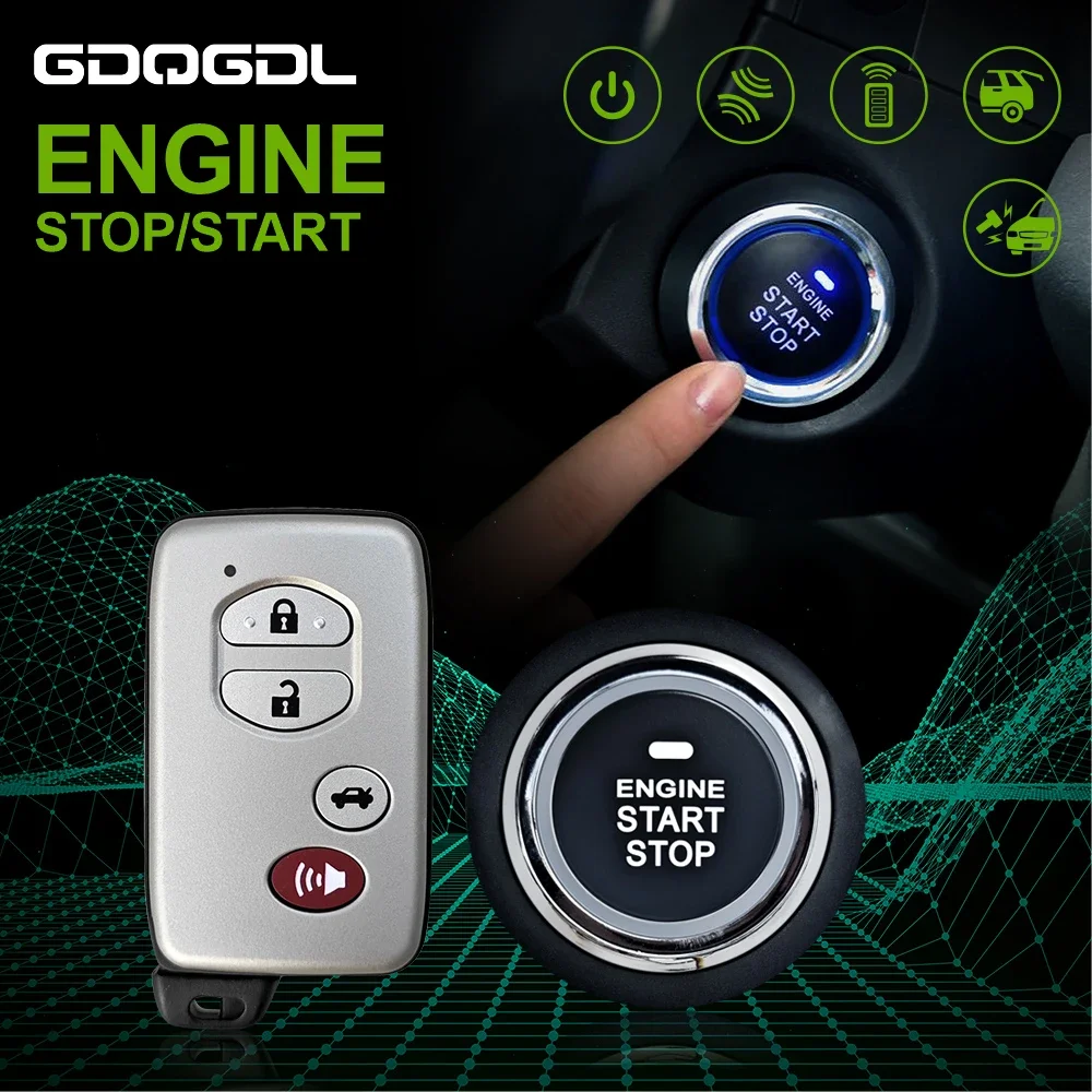 

Universal Keyless Entry Engine Start Stop Anti-theft Alarm System PKE Central Locking Automation Trunk release Car Accessories