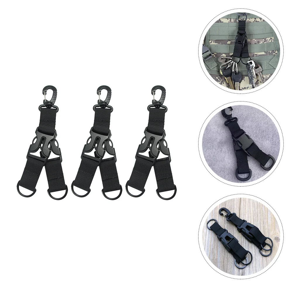 

2Pcs Nylon Webbing Buckles Detachable Backpack Hanging Carabiner Practical Hiking Keychains Durable Outdoor Gear