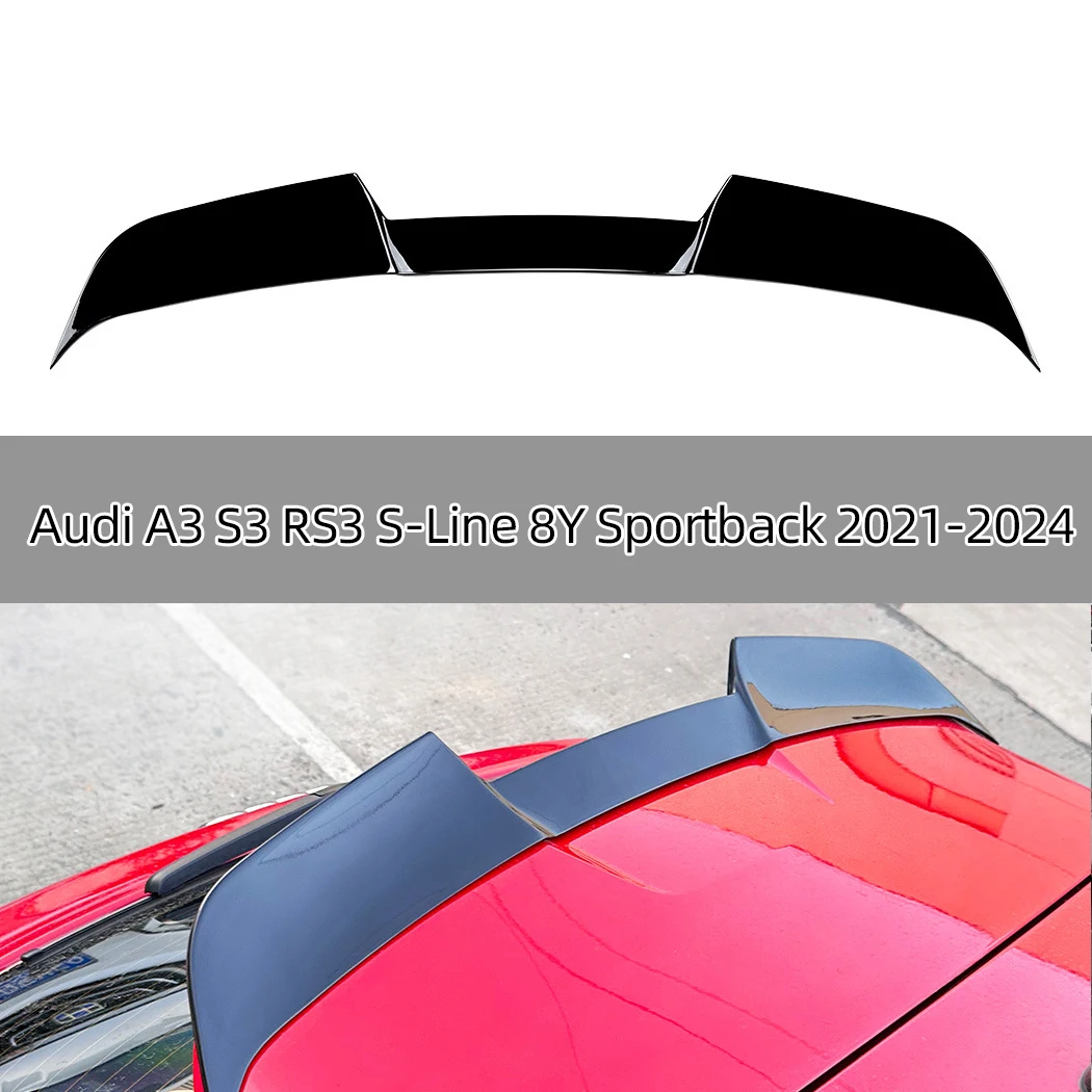 

Car Rear Tailgate Spoiler for Audi A3 S3 RS3 S-Line 8Y Sportback 2021-2024 Rear Trunk Spoiler Kits Roof Wing Trim Accesseries