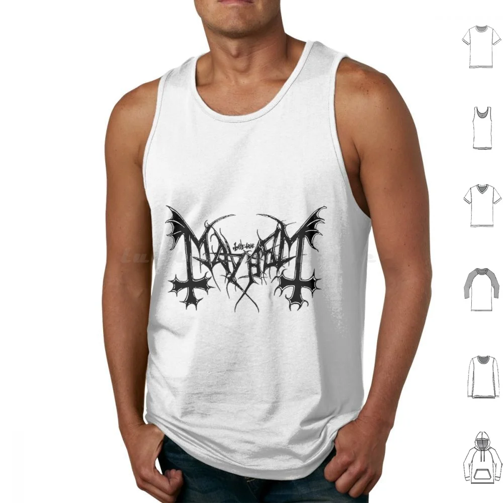 Mayhem Tank Tops Print Cotton Black Metal Mayhem Black Metal Music Band Venom Burzum
