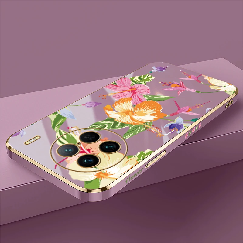 سيليكون زهرة طباعة جراب هاتف ل Vivo Y100 5G Y53S Y55S Y72 Y71 Y70 Y67 Y77T Y95 Y93 Y91i Y81 Y78 Y73 تصفيح غطاء ناعم #2