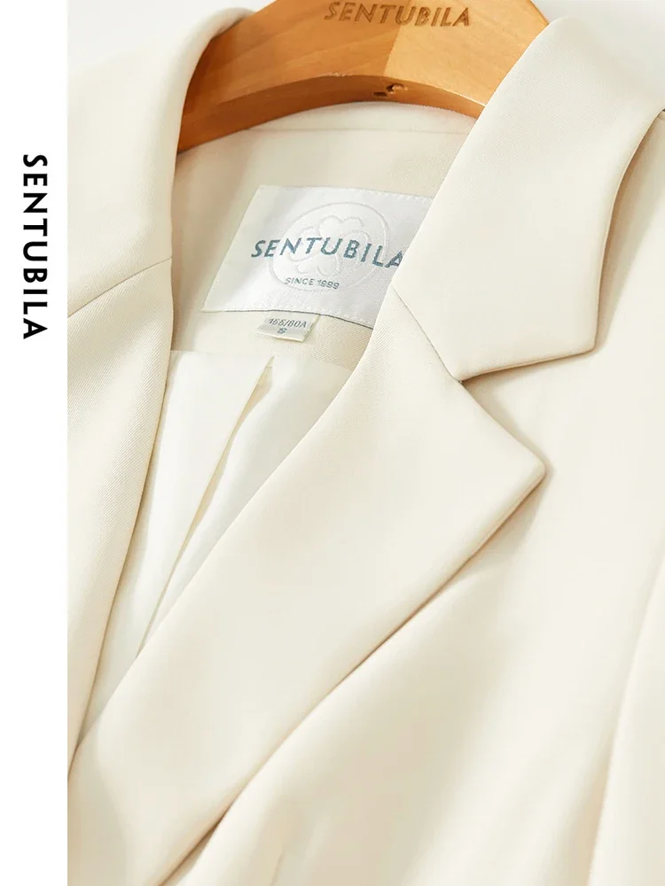 SENTUBILA Office Wear 3 Piece Skirt Sets Women 2025 Autumn Outfits Waistcoat Blazer Trumpet Skirt Suit Lady Clothing 141Z52760