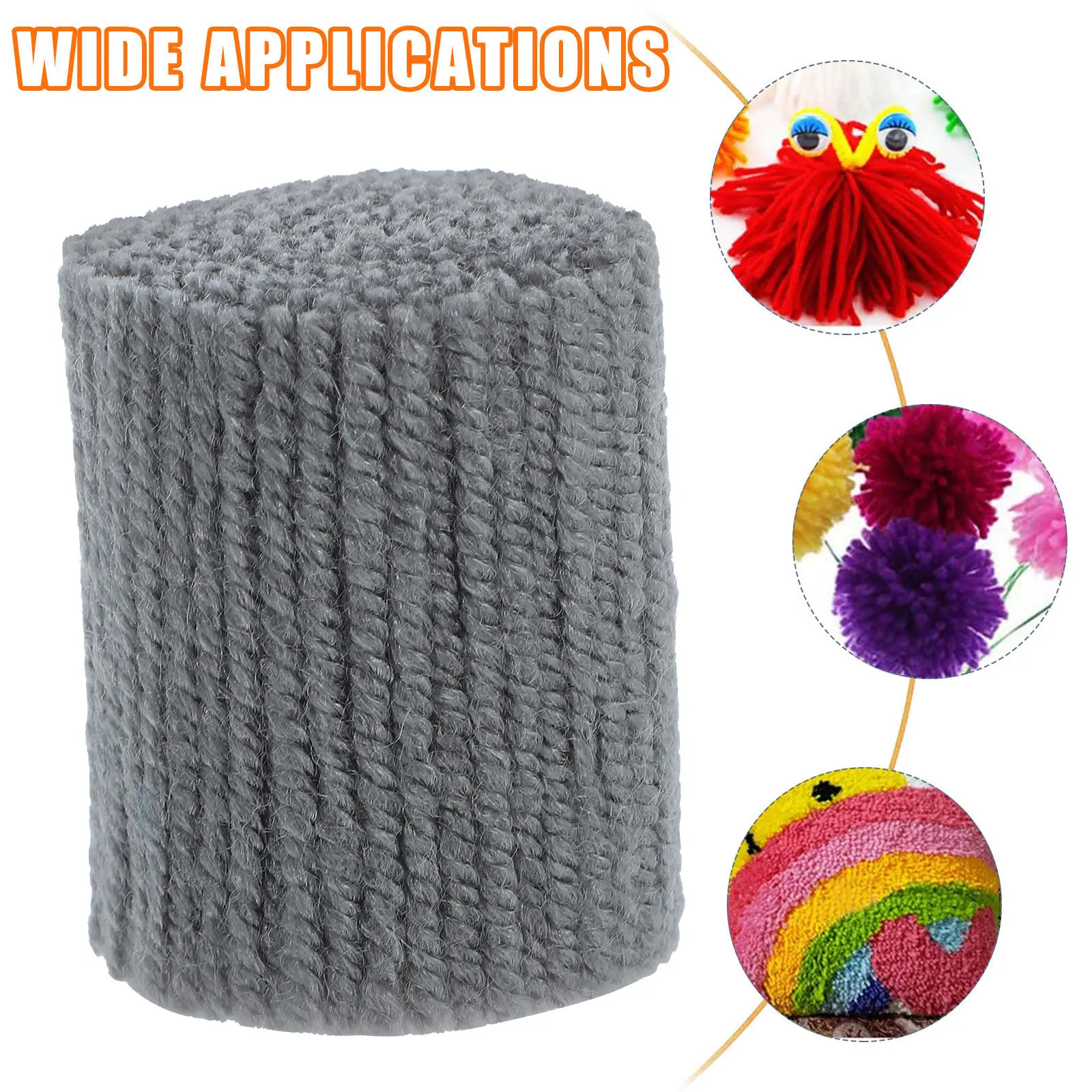 10Pcs Latch Hook Yarn Pre Cut Rug Binding Thread DIY Carpet Kit Soft Acrylic Yarn for Rug Hooking Crafts Crochet Thread