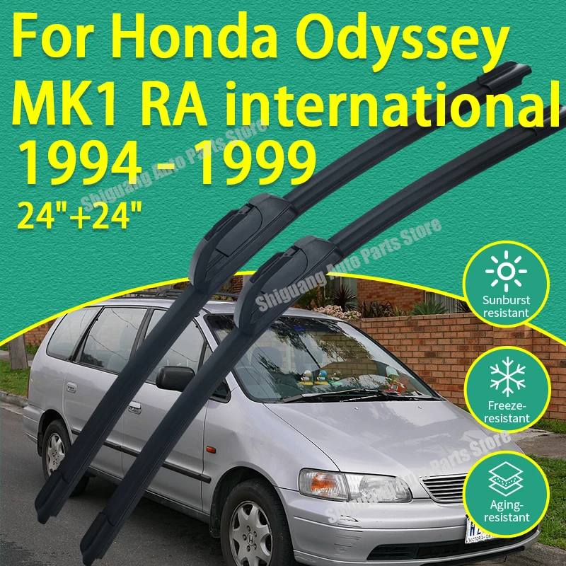 

Front Silicone Coating Wipers for Honda Odyssey MK1 RA 1994 - 1999 international Car Wiper Windshield Windscreen Accessories