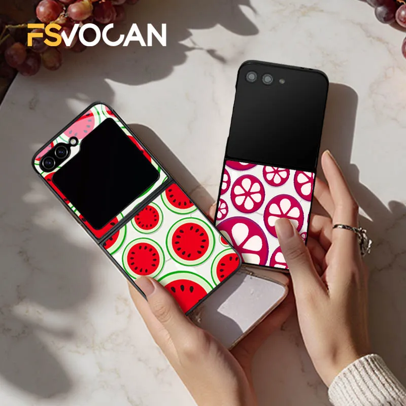 

Fruit Blossoms in Hand For Samsung Galaxy Z Flip6 8 5G Flip 3 5 6 4 7 Bold Artistic Fruit Patterns for a Sophisticated Lifestyle