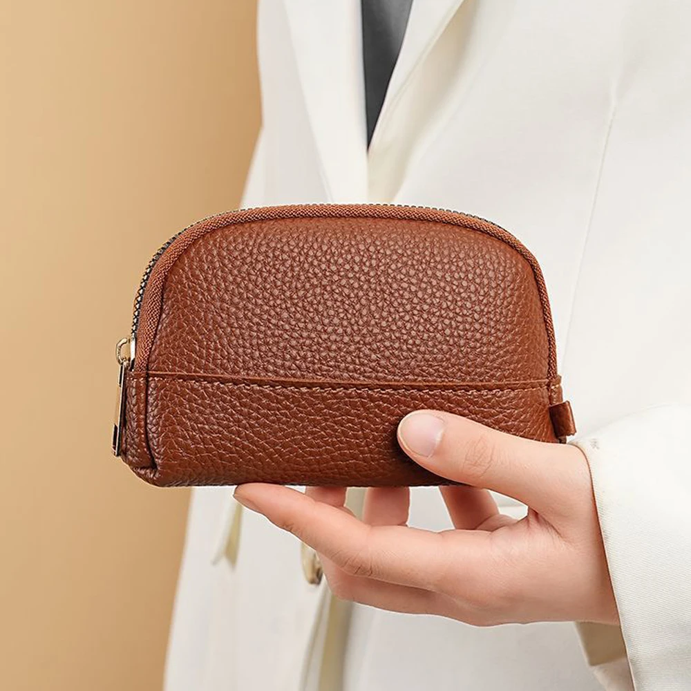 Vintage Zipper Coin Purse Short Wallets Simple PU Leather Mini Clutch Card Holder Portable Small Wallet Money Bag for Women Men