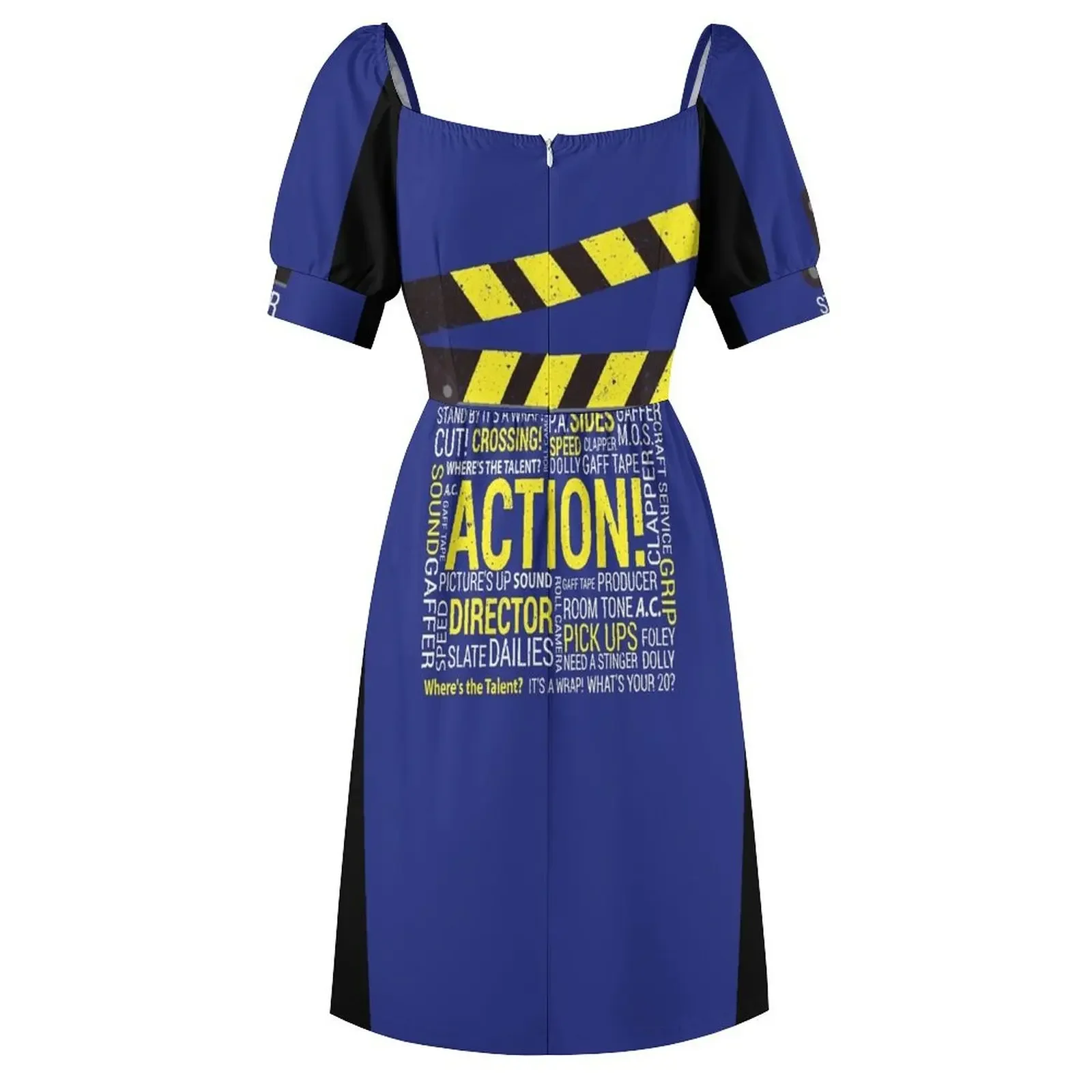 Filmmaker Film Student Director Cinematographer Film Crew Clapper Short-Sleeved Dress women's clothing trend 2025 Dress