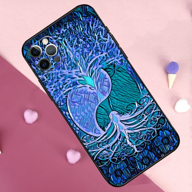 Tree of Life Yin Yang Phone Case For iPhone 13 14 15 16 Pro Max Plus 11 12 Pro Max 7 8 X XS XR 12 13 Mini Cover