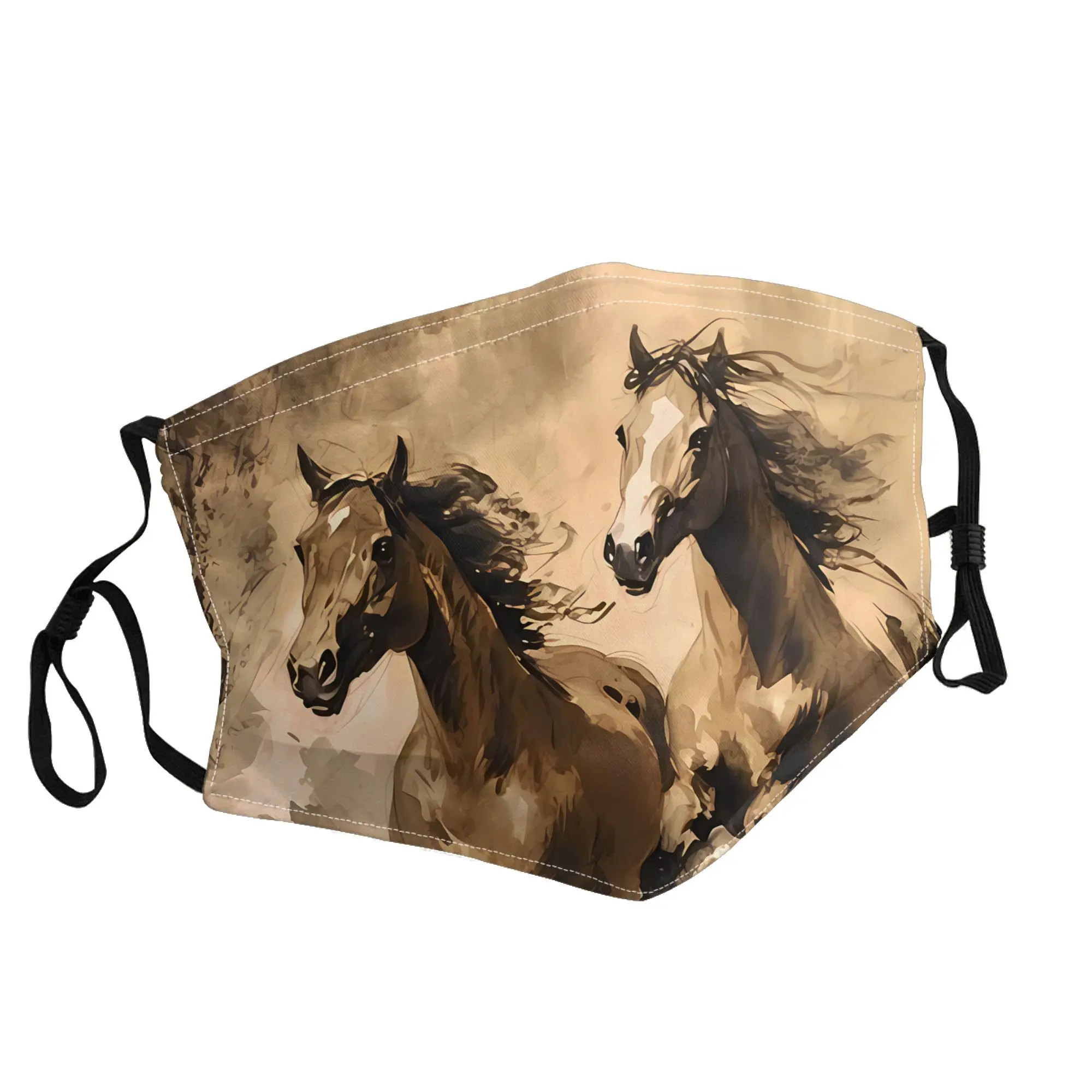 

Galloping Horses Running Horse Mask Unisex Outdoor Fashion Printed