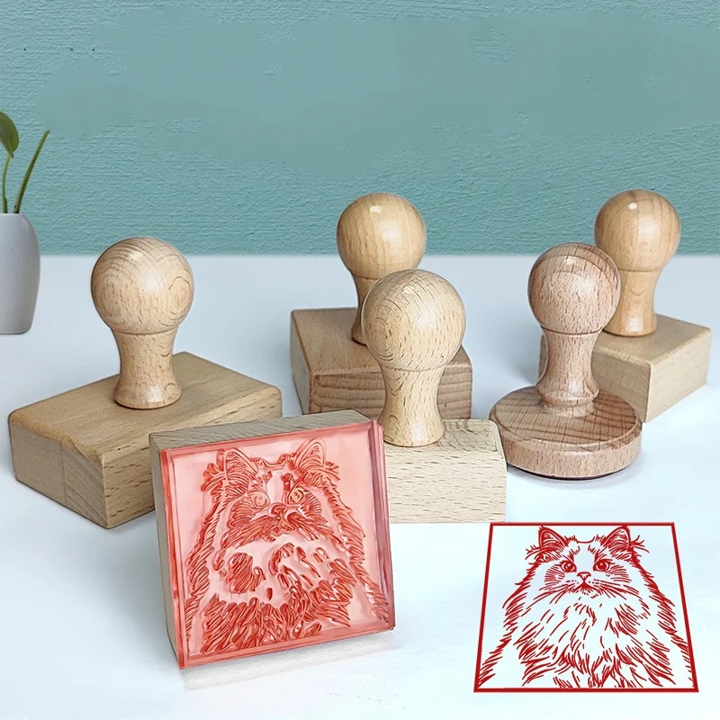 

Деревянный чернильный штамп с логотипом, сделай сам, персонализированный резиновый штамп, справочник, хобби, студенческие канцелярские принадлежности, украшение для скрапбукинга, круглый