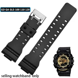 Resin Sport Strap for Casio G-shock GA-110 120 GD-100 GW-8900 GLS Camo Printed Men Waterproof Rubber Replace Bracelet Watch Band