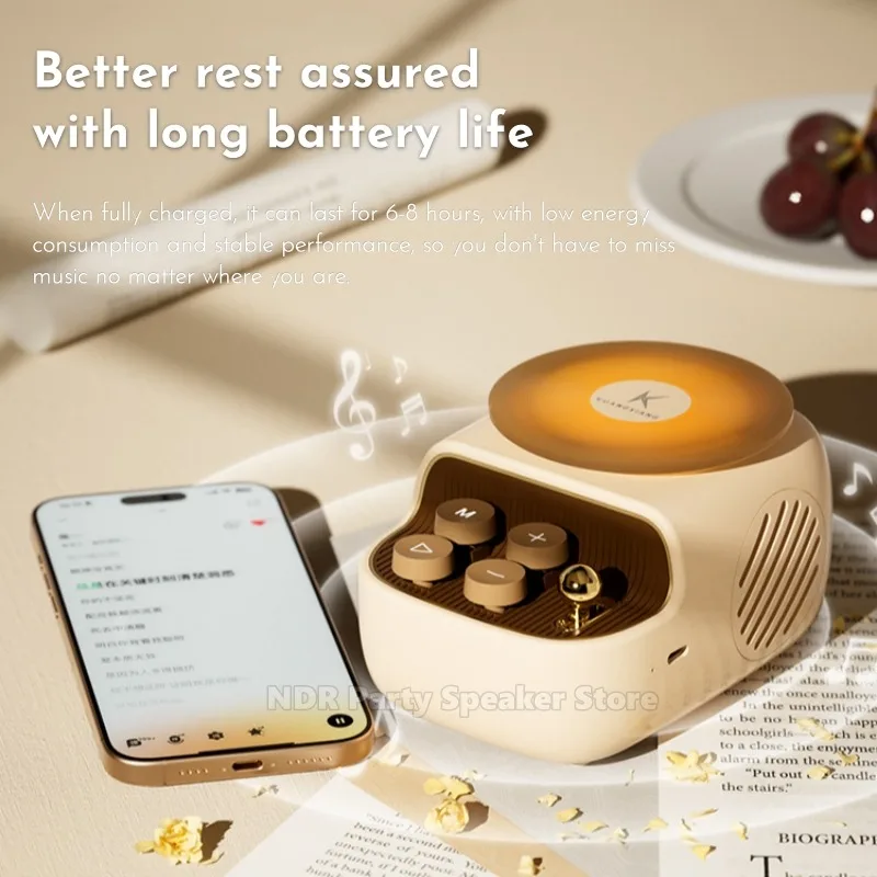 Originalidade aromaterapia nightlight bluetooth áudio desktop sem fio pequenos alto-falantes subwoofer de alta qualidade casa portátil presente