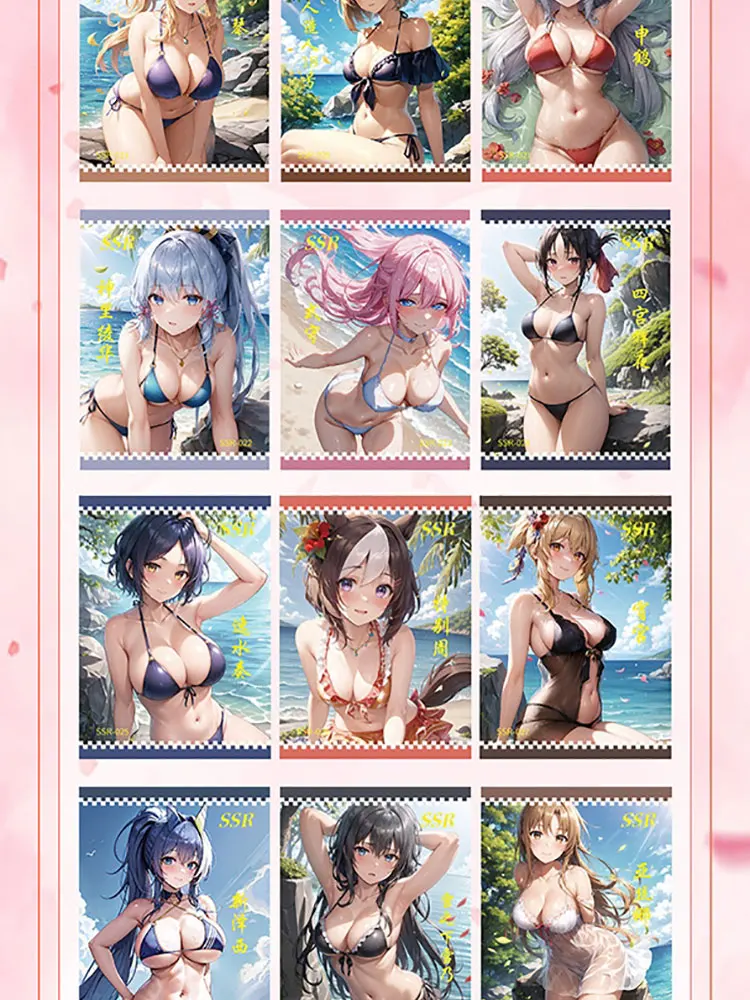 New Goddess Card Girl Feast Hobby Collectible Card Bikini Summer Suit Doujin Anime Booster Box Toy Gifts