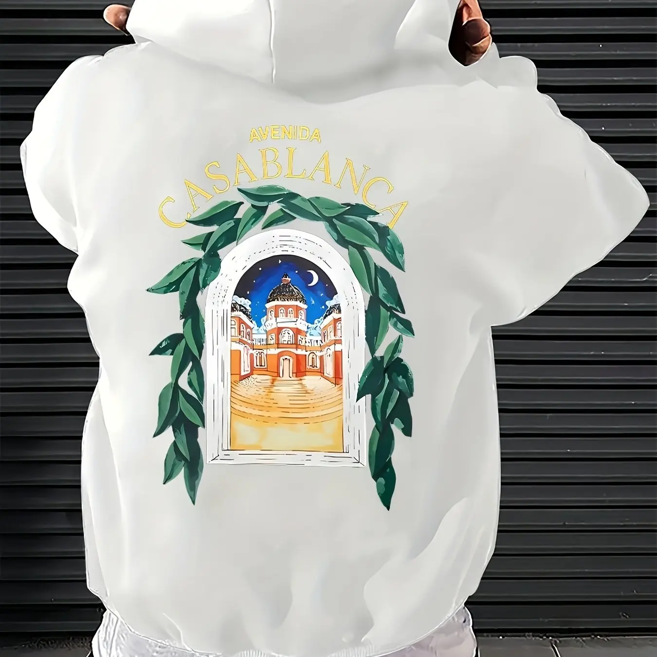 الرجال الخريف والشتاء إلكتروني مطبوعة مقنعين الصوف البلوز تنوعا رياضي عارضة فضفاضة قناع السترة الترويجية الرجال الملابس #2