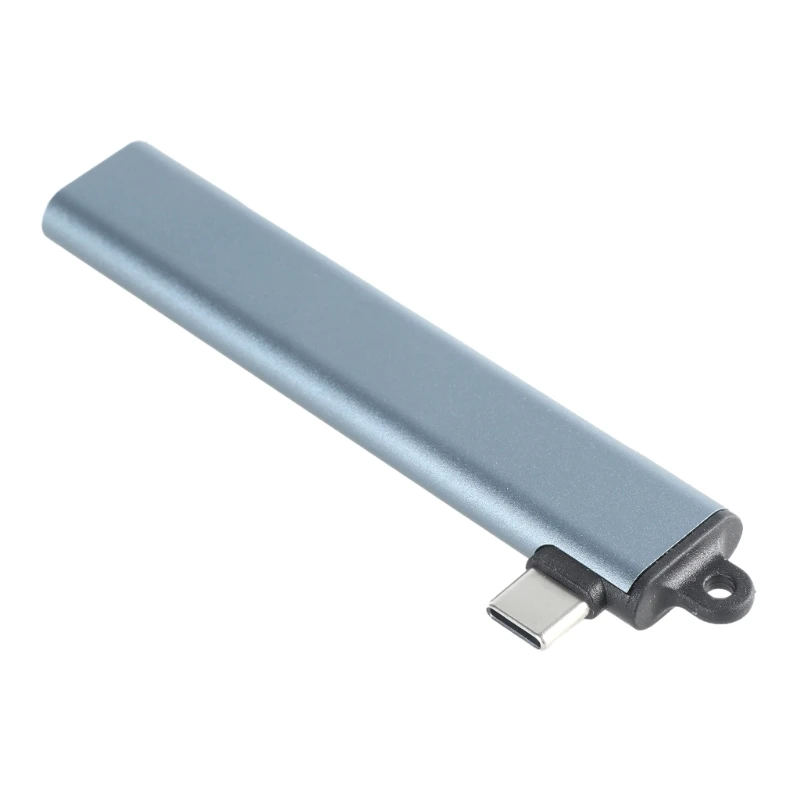 Conveniente estación acoplamiento USB C con puerto cuádruple para teclados mouse, lector unidad