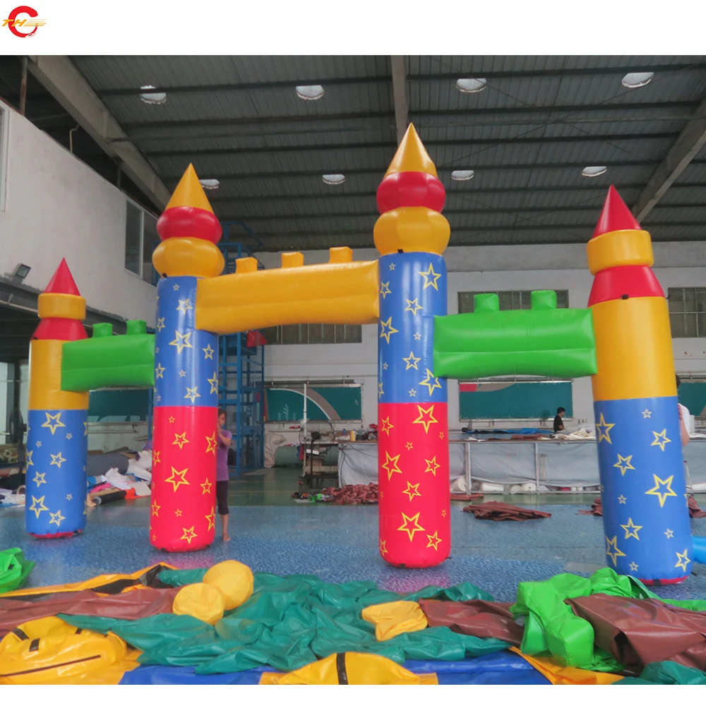 Free Door Ship 7x4m Inflatable Arch Custom Made Running Arch Gate For Event Grand Opening Decoration