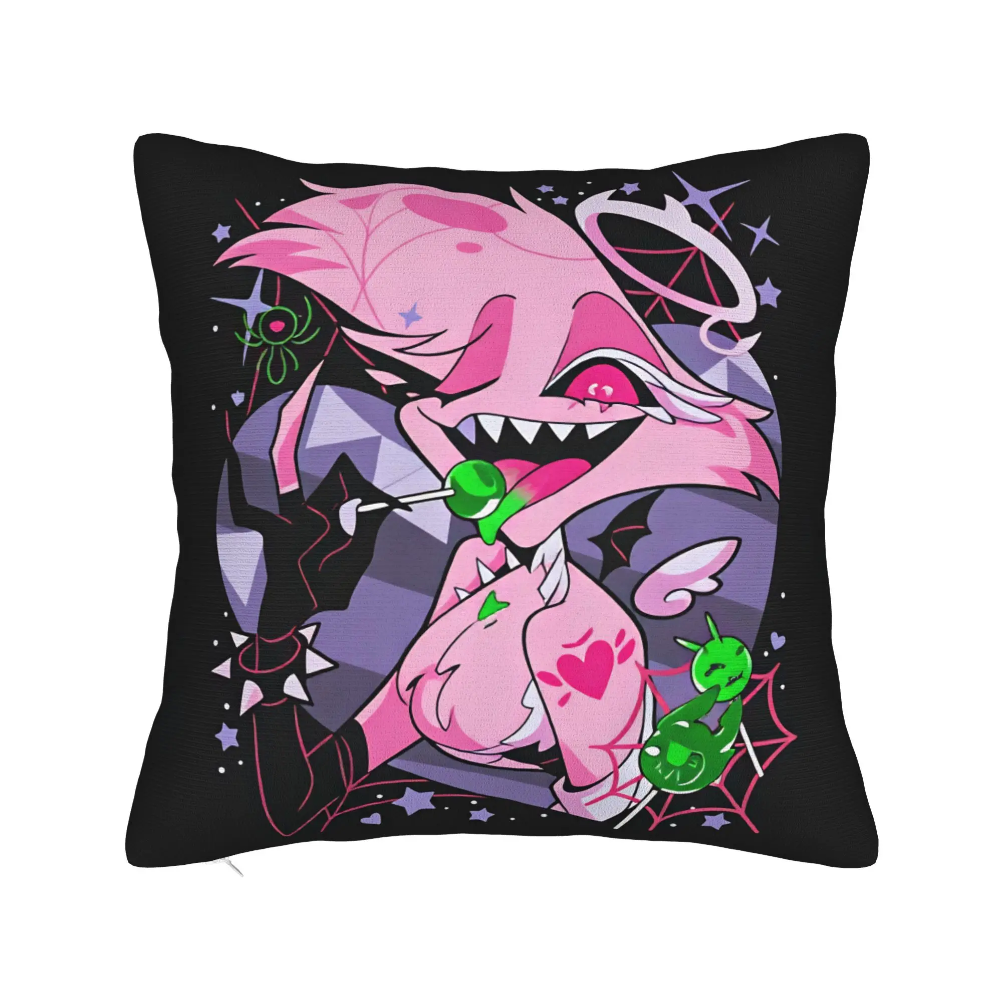 Hazbins Hoteling Vox Solo Metal Pillow Case  Retro Trendy Pillow Cover Soft Pillowcases For Living Room Bed Chair