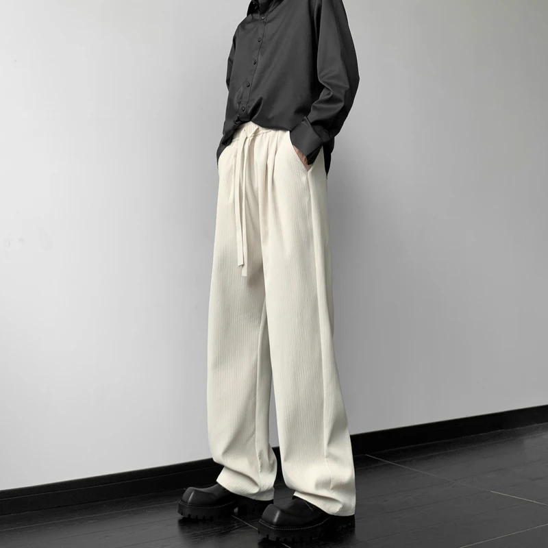 

Мужские повседневные брюки весна-осень, модные, в стиле Haome High Street Vibe, слегка расклешенные, длинные, американские прямые джинсы