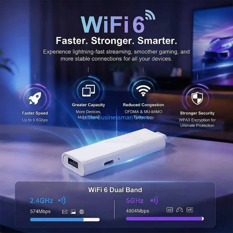 Television Media with Integrated Video Adapter and USB Power M76A