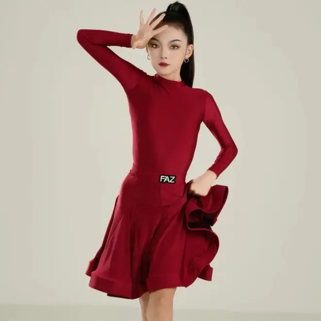 

Children's high-end Latin dance costumesprescribedLatindance costumesLatin dance costumes girls competition performance costumes