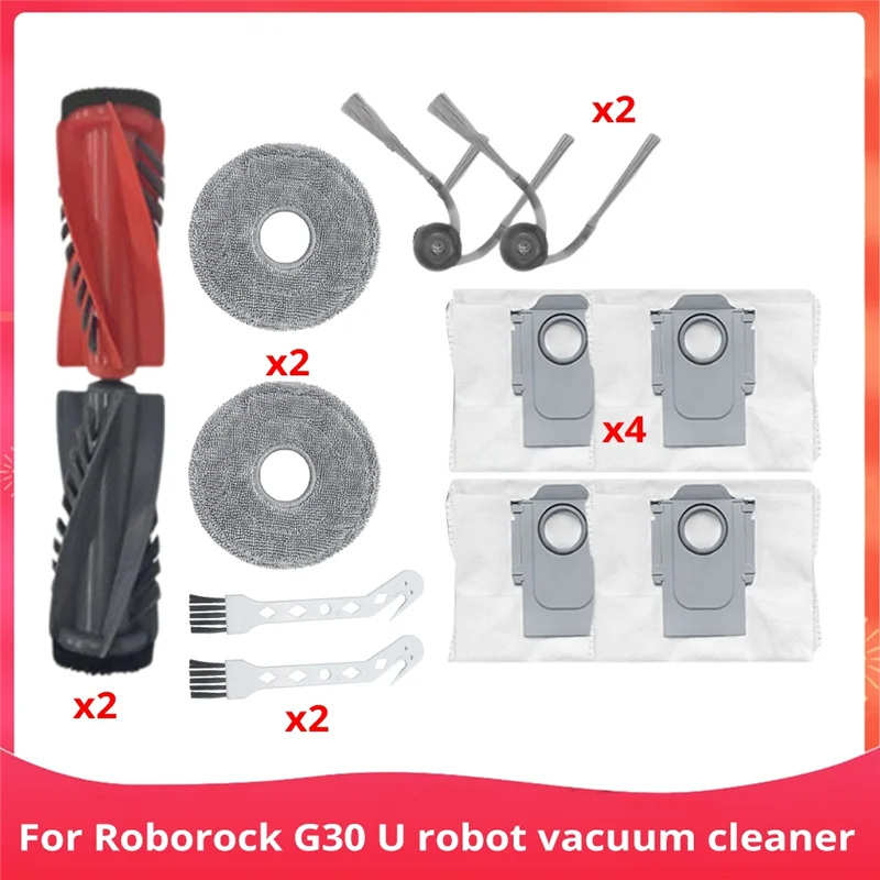 

Запасные части X11A для робота-пылесоса Roborock G30 U: основная щетка, боковая щетка, тканевый мешок для пыли, аксессуары, сменные щетки