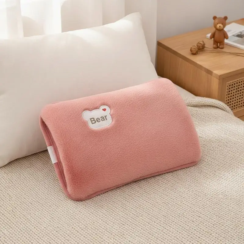 Rechargeable Electric Hot Water Bottle Hand Warmer Heat Pad For Period Cramps Muscle Pain Back Neck Shoulder Legs Home Office