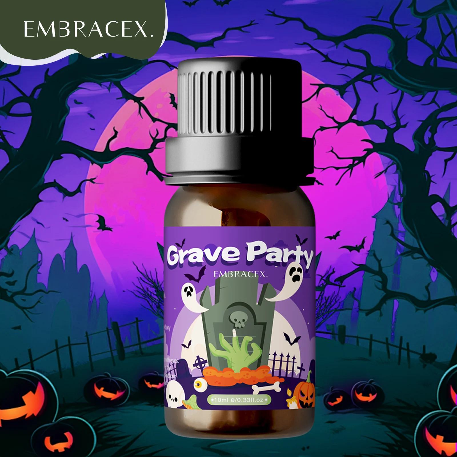

10ml Grave Party Essential Oils Halloween Carnival Gifts Unique Scents for Diffusers, Baths & DIY Halloween Crafts