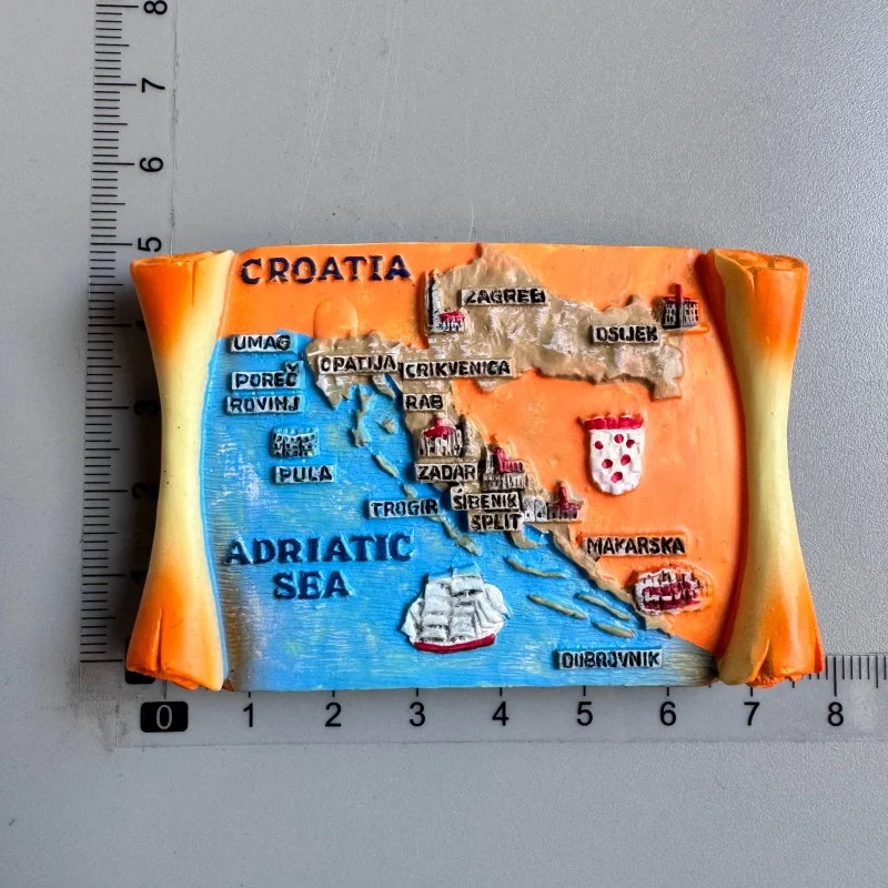 Kroatien Kühlschrankmagnete Dubrovnik Zagreb Split Trogir Hvar Vodice Rabac Pula Rovinj Vrsar Touristensouvenirs Kühlschrankmagnete